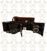 Folding camera model B.2A, plus a Kershaw eight 20 king penguin camera