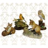 Border Fine Arts, "Barn-owl", "Starry Eyed", "Fox Cub & Hedgehog", "Robin with Nest"