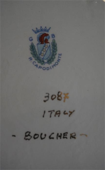 A 15 1/2" diameter Capo-Di-Monte wall plaque - Image 2 of 2