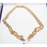 A 9ct yellow gold chain 18" long