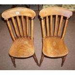 A pair of Elm High Wycombe dining chairs (makers mark on back of seats)