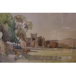 A water colour of Melrose Abbey, Signed George Gray 1880 - 1909