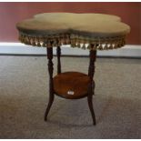 Victorian mahogany parlour table with turned splayed legs