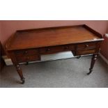 Victorian 4 drawer mahogany desk