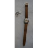 Hevetia 17 jewel wrist watch, 1940's military style