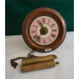 Wag on the wall alarm clock with enamell dial and 2 weights