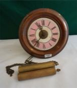 Wag on the wall alarm clock with enamell dial and 2 weights
