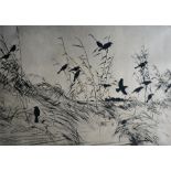 2 x Photogravures of birds