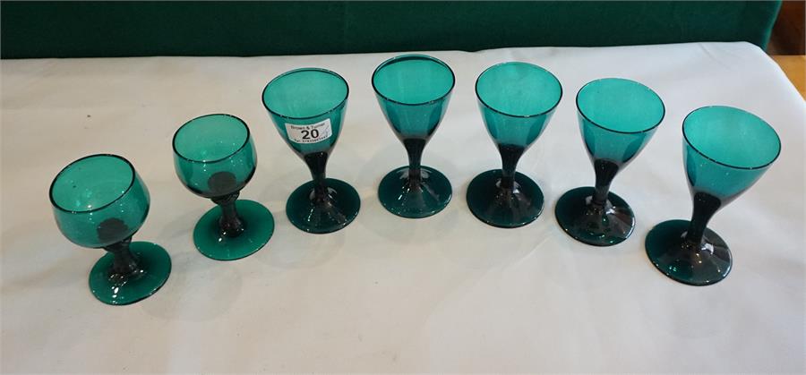 7 Bristol Green assorted wine glasses