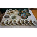 Selection of decorative wall plates, some limited edition
