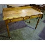 Satin beech 2 drawer Victorian washstand