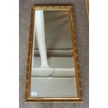 Guilt framed bevelled oblong mirror