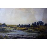 Watercolour of Perth-shire landscape signed Robert Nisbet 9 x 10 inch and a watercolour landscape