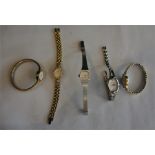 5 assorted ladies wrist watches complete with bracelets