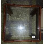 Glass coffee table