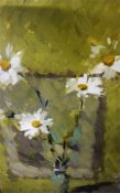 Oil painting of daisy's, signed 24 x 16 inch