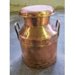 Copper Milk Churn with 2 handles, Co-op limited express dairy