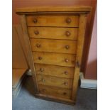 19th century seven drawer oak Wellington chest