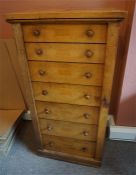 19th century seven drawer oak Wellington chest