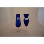 2 x Glass vases