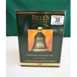 Boxed Bells extra special whisky Christmas decanter 1994