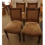 4 Mahogany Edwardian dining chairs