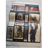 Set of 7 posters, history of mail transport, plus 4 small books on the G.P.O