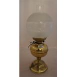 Victorian Gas lamp with chimney and globe shade