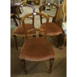 3 Victorian mahogany parlour chairs