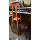 A Mahogany Edwardian Sewing Cabinet on splayed legs with a single drawer