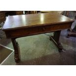 19th century mahogany side table with single drawer
