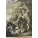 Print of boys and dogs after Gainsborough