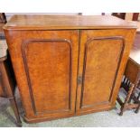 Victorian Pollard Oak two door linen cabinet