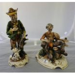 Two Capo di monte style figures