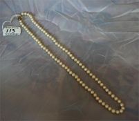 Cultured pearl necklace with gold clasp
