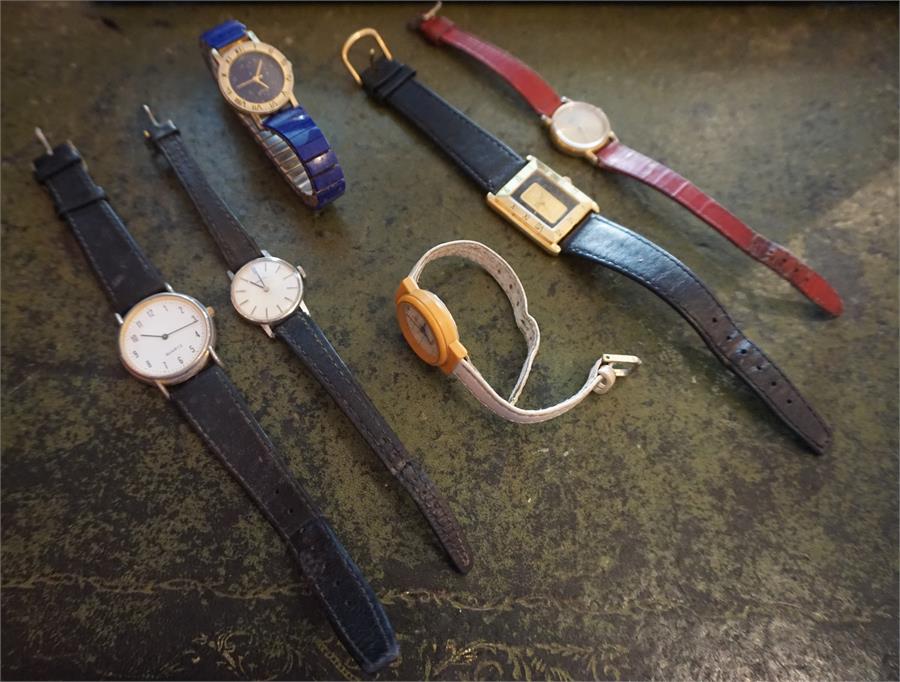 Collection of six assorted watches, including a ladies Seiko Quartz watch