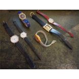 Collection of six assorted watches, including a ladies Seiko Quartz watch