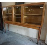 Vintage oak display cabinet circa 1930, with 3 glazed doors