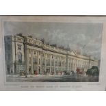 Eight Gilt Framed 19th Century coloured engravings of assorted scenes of London.