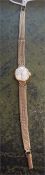 9ct Gold Ladies Wristwatch on bracelet strap by Zenith, Swiss made in working condition