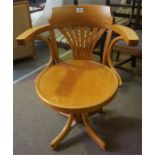 Reproduction Beech and Bentwood desk chair