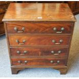 Georgian mahogany four drawer chest of drawers