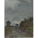 Tom Scott Watercolour signed and dated 1914, entitled "going home"
