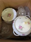 Two Boxes of assorted porcelain and glass bric a brac