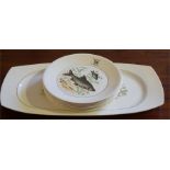 A Norwegian 7 piece fish service by Figgjo Flint, circa 1960's, comprising of large platter