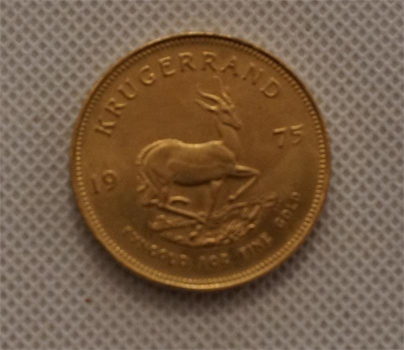 A South African Krugerrand 1oz Gold coin, dated 1975. - Image 2 of 2