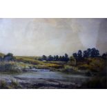 Watercolour of Perthshire landscape signed Robert Nisbet, 9 x 10 inch and a watercolour landscape