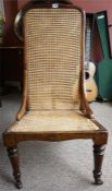 A Regency Mahogany & Bergere Pavillion Chair