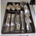 A Mixed Lot Of 19th Century Silver Plated Flatware