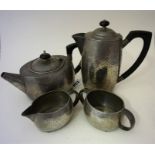 Arts & Crafts Tudric Four Piece Tea Service for Liberty & Co